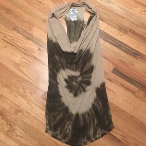 Tie dye cowl neck dress